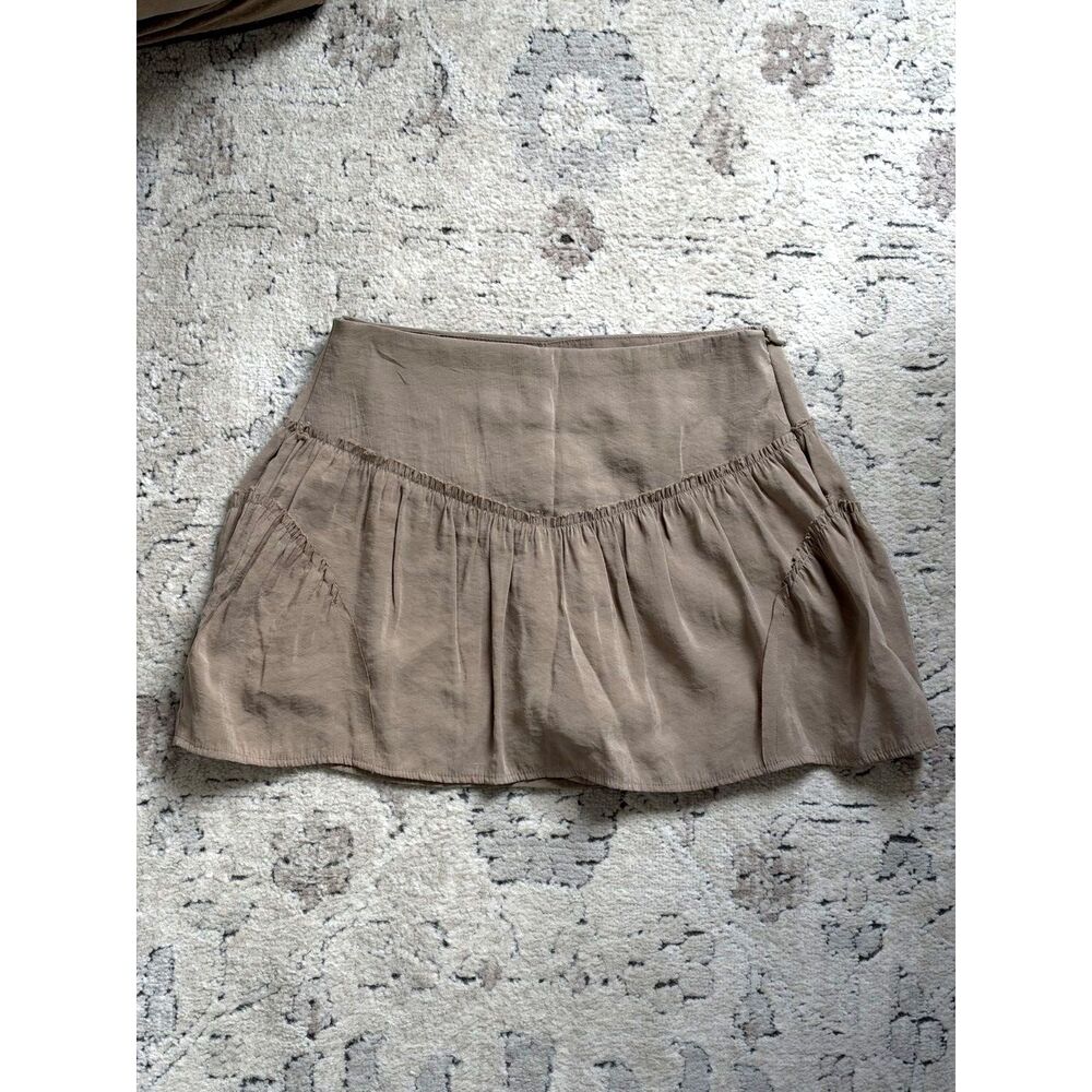 Zara Fluid Skort - Brown/Taupe